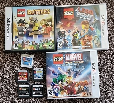 LEGO DS Game bundle LOT of 8 games Marvel, STAR Wars, Movie, Batman, Ninjago 3DS - Image 1 of 3