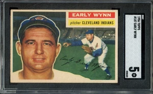 1956 Topps EARLY WYNN #187 Cleveland Indians SGC 5 EX - Picture 1 of 2