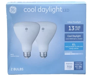 GE Refresh HD LED Light Bulbs 65W Cool Daylight BR30 Floodlight Medium Base - Picture 1 of 4