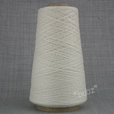 TODD & DUNCAN PURE CASHMERE YARN CONE WHITE 2/30s MACHINE KNITTING 1 PLY LACE