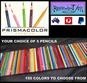 PRISMACOLOR PREMIER Colored Pencils - (150 Colors to choose from) - 5 Pencils - Picture 1 of 2