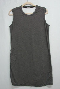 Toad & Co Swiftly Breathe Dress Sleeveless Keyhole Back Athleisure Blck Stripe M - Picture 1 of 6