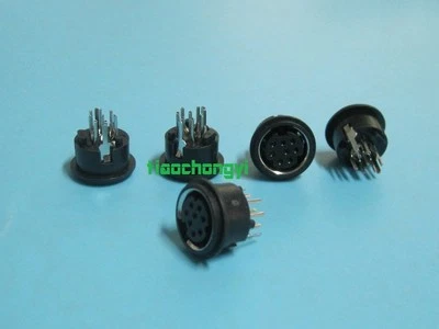 20 Stück Mini 8 Pin DIN Buchse Rund PCB Montage Buchse - Bild 1 von 3