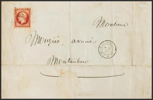 Francia. SOBRE Yvert 17A. 1856. 80 cts carmín (margen derecho ligeramente justo - Bild 1 von 1