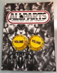 All Parts PK 0154-020 Yellow Volume Knobs NOS - Picture 1 of 3