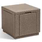 Keter Cube Storage Pouf 213785 Storage Ottoman Wicker Pouf Cube Storage Bench vi