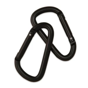 CAMCON® nicht verriegelnder Karabiner, schwarz, 2er-Pack - klein & groß erhältlich - Bild 1 von 1