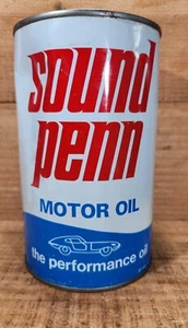 SOUND PENN MOTOR OIL TIN CAN FULL CANADA 1 IMPERIAL QUART E3 - Foto 1 di 13