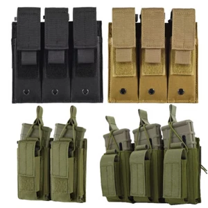 Tactical Molle Magazine Pouch for 5.56/.223 Rifle Mag Holder Holster Belt Clip - Picture 1 of 28