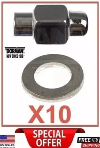 New 10 Wheel Lug Nuts Mag Chrome with Washer - Picture 1 of 3