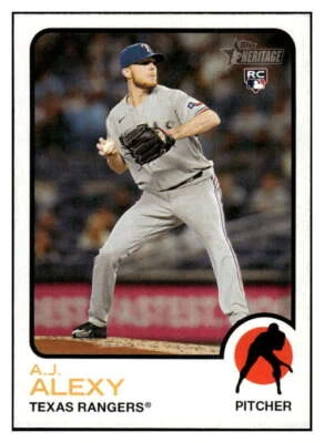 A.J. Alexy RC 2022 Topps Heritage High Number #525 ROOKIE MLB Rangers ID:47604 - Image 1 of 2