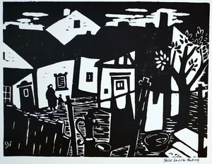 Schultz-Liebisch, Paul (1905 Reinickendorf–1996 Berlin Pankow) „Dorflandschaft" - Bild 1 von 9