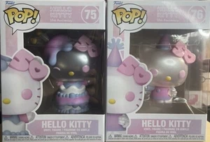Funko POP! Hello Kitty 50th Anniversary Set Pearlized #75 #76 Vinyl Figure Cake - Picture 1 of 2