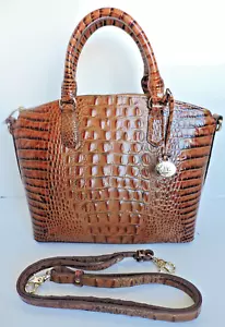 Brahmin Duxbury Toasted Mandelbraun Melbourne geprägtes Leder Umhängetasche Neu mit Etikett - Bild 1 von 10