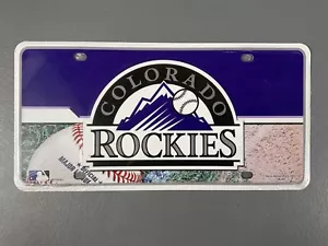 Colorado Rockies License Plate Auto Tag Metal MLB Baseball Purple Sports - Picture 1 of 24