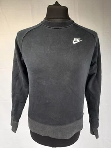 Boys Nike Black Sweatshirt Jumper Size Small Retro Crew Y2k - Picture 1 of 4