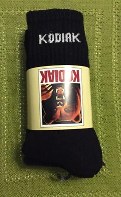NEW 3 Pairs Kodiak Black Spellout Socks WOMENS Sz 9-11 Style 1730L NOS  - Image 1 of 4