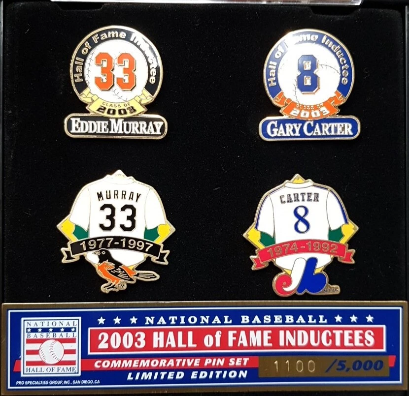 2003 Hall of Fame Inductees Commemorative Pin Set #1100/5000 Murray,Carter - Image 1 of 1