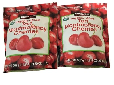 2x Kirkland  Organic Dried Tart Montmorency Cherries 20oz 2.5 Lbs Free Shipping - Image 1 of 3