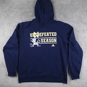 Notre Dame Sweatshirt Mens M Blue Fighting Irish Undefeated Football Hoodie 2012 - Picture 1 of 10