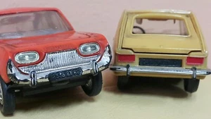 VNTG. NOREV LOT RENAULT 16TX FORD TAUNUS 17M TOY CAR MADE IN FRANCE 1/43 PLASTIC - Picture 1 of 12