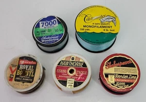 5 Vintage Angelschnur Spule Lot Hawthorne Garcia Shakespeare Wonderline Catchmaster - Bild 1 von 16