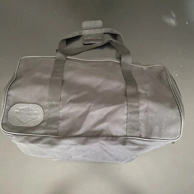 Harley-Davidson Touring Bag Black Soft Motorcycle Luggage Zipper Canvas Duffle - Image 1 of 4