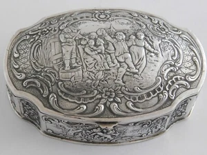 ZUCKERDOSE - SCHATULLE SILBER 800  UM 1900 - Bild 1 von 7