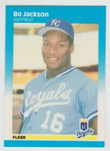 BO JACKSON 1987 Fleer GLOSSY #369 Rookie Card Set Break SEE SCANS Sweet RC - Picture 1 of 2