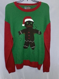 Herren XXL Ugly Christmas Pullover Broken Lebkuchenmann Urlaub Strick - Bild 1 von 5