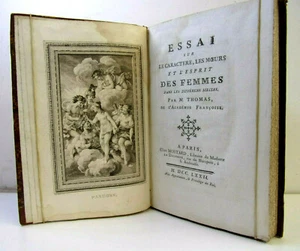 1777. Thomas. Essay über Charakter, Sitten und Geist der Frauen - Bild 1 von 9