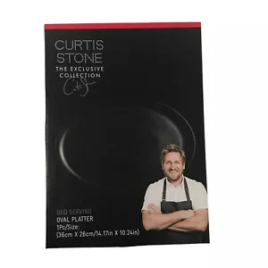Curtis Stone Exclusive Collection BBQ piatto da portata ovale 14,17 pollici x 10,24 pollici nuovo con scatola - Foto 1 di 15