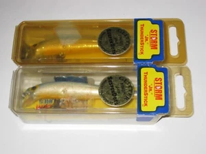 2 Glitter Colors Storm SUJ Suspending Thunderstick Rare NIB Pre Rapala Stick NOS - Picture 1 of 3