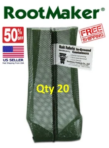 (20) RootMaker - 3 Quart - Strickgewebe 5" x12" Baum Pflanze Grow Tasche Topf Container - Bild 1 von 7
