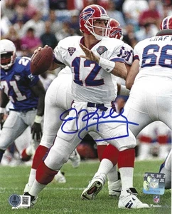 Jim Kelly Buffalo Bills Autographed 8x10 Action Photo | Beckett & Fanatics COA - Picture 1 of 4