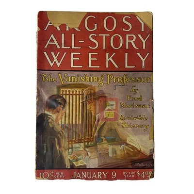 Argosy All-Story Weekly Pulp Magazine January 9, 1926 The Vanishing Professor - Image 1 of 4