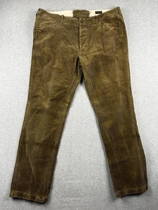 Polo Ralph Lauren Pants Mens 38x32(31) Olive Corduroy Slim Straight Leg Chino - Picture 1 of 11