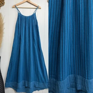Free People dress midi or maxi striped cotton boho beach summer spring XS - Picture 1 of 9