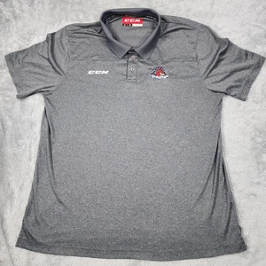 Rockford IceHogs Shirt Polo Herren XL grau NHL Hockey Tactical Dry CCM leicht - Bild 1 von 13