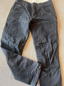 KUHL VINTAGE PATINA DYE GREY UTILITY OVER STITCH PANTS W SIDE POCKETS SZ 32 X 32 - Picture 1 of 15