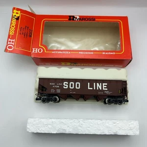 Rivarossi HO Gauge 2306 ‘Soo Line’ Brown Hopper Car / Wagon No 4708 VGC Boxed - Picture 1 of 6