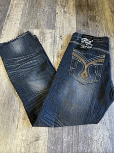 Y2K bestickte Urban Label Denim Jeans Größe 34 x 34 - Bild 1 von 12