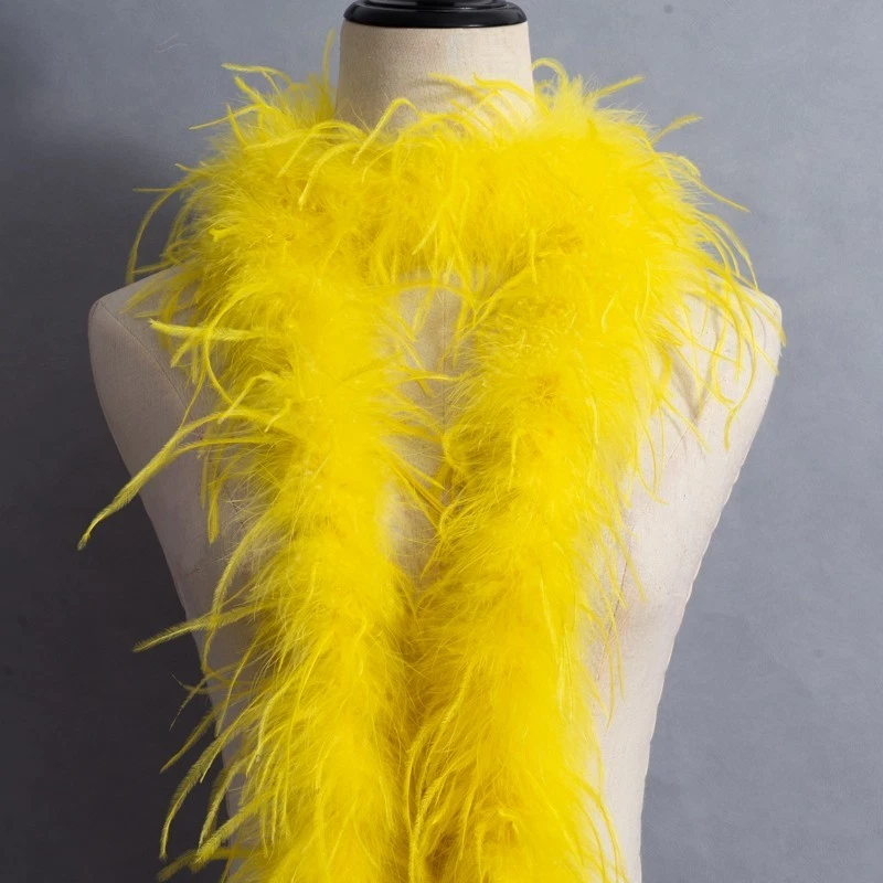 2,0 metros plumas de avestruz Boa I capa adornos de avestruz artesanías boda baile disfraces Foto 1 de 4