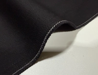 13.3 oz double-width double-sided black denim fabric by the yard, Japanese - Image 1 of 4