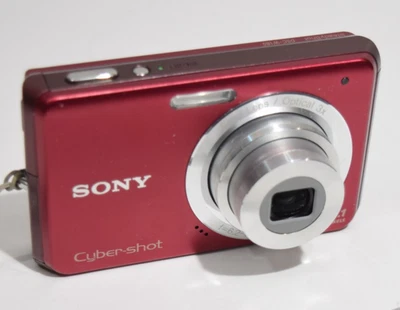 Sony Cyber-shot DSC-W180 10.1MP Digital Camera - Red. Tested & Working.  - Image 1 of 4