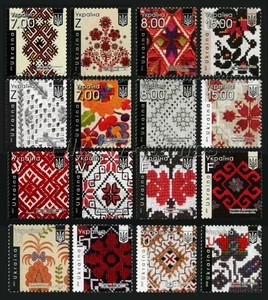 2025 2024 2021 2019 2018 Ukraine. Stickereien - Code der Nation. Full Set! - Bild 1 von 1