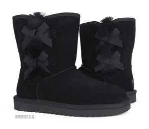 Botas cortas de piel de gamuza negras Koolaburra by UGG Victoria para mujer talla 10 -NUEVAS EN CAJA- - Imagen 1 de 6
