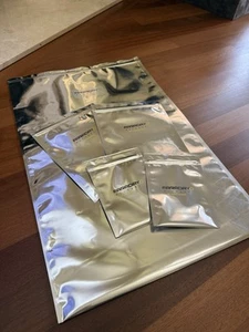 5 pièces sacs Faraday rangement technologie refermable 28x18 8x10 5x7 argent réutilisable - Photo 1/8