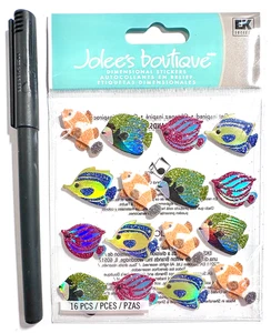 Glitter Fish Jolee's Stickers Scrapbooking Card Making Embellishment - Picture 1 of 1