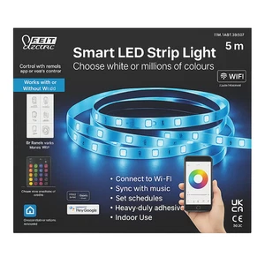 LED Strip Light Smart Colour Wireless with Remote Control Tape Feit - Picture 1 of 16